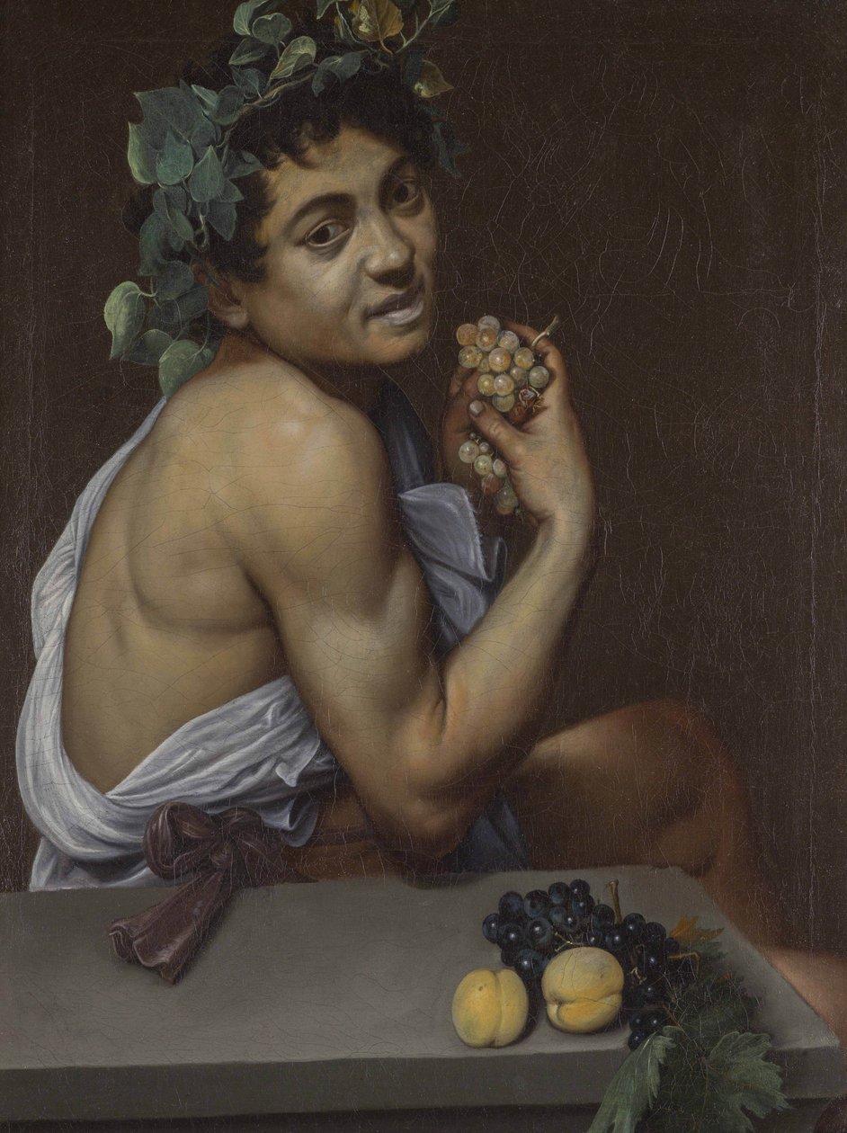中畑　艸人 、バッカスの像のある公園、希少な額装用画集より、新品高級額 Caravaggio_-_Self-
