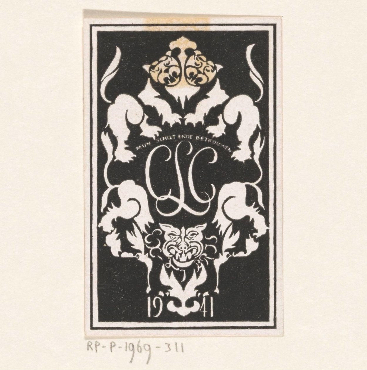 Carel Lion Cachet の Ex libris 作： カレル・アドルフ・ライオン・カシェ