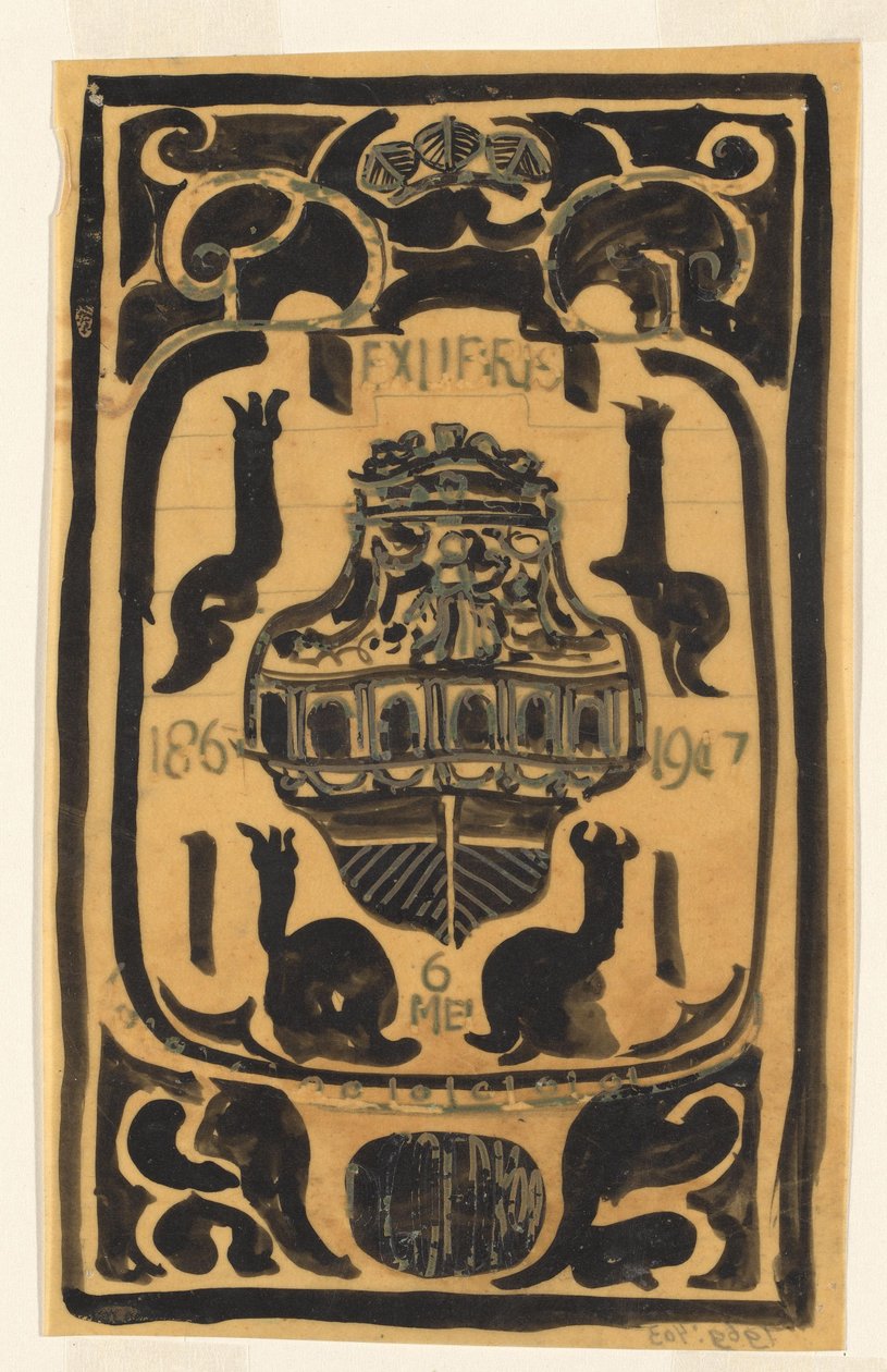 Entwurf für ein Exlibris für D. Goedkoop 作： カレル・アドルフ・ライオン・カシェ