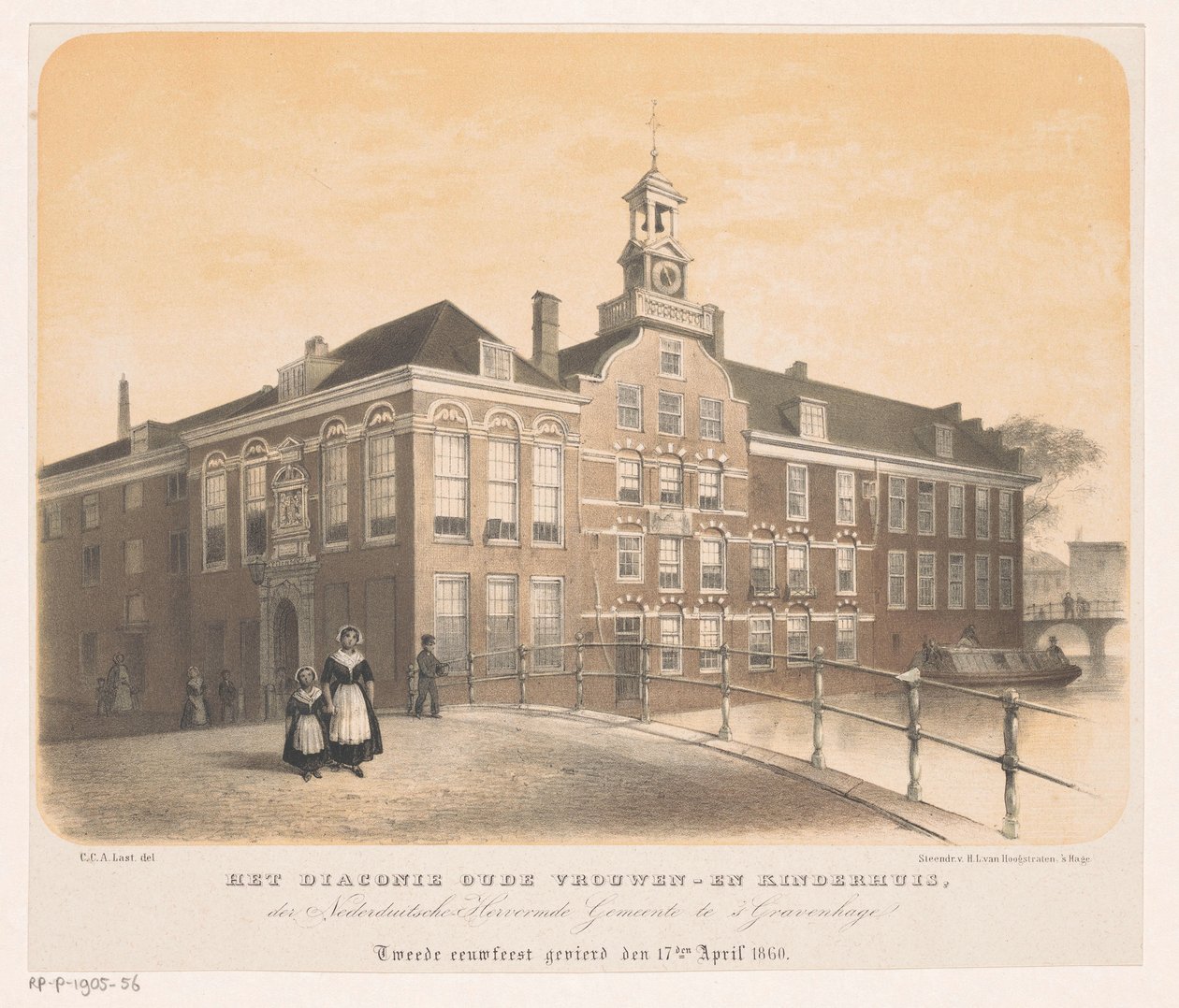 ハーグのディーコン老人女性と子供の家 1860 年 4 月 17 日にハーグの Nederduitsche Hervormde Gemeente の Diaconie Old Women and Children