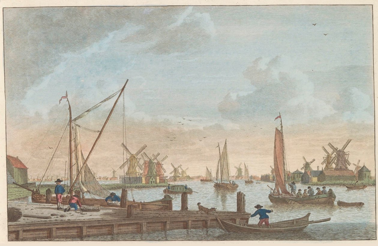 1790年頃、ワーマービア近くのザーン Wormerveer van de Poelsluis / Wormerveer aupres du Saan (オブジェクトのタイトル) 作： キャレルフレデリクベンドルプ（I）