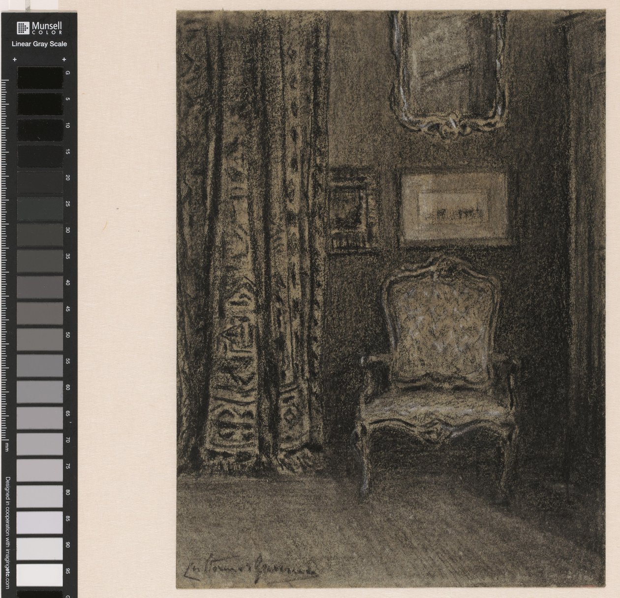 De Rue du Trône 190 te BrusselのKamerinterieur 作： カレル・ニコラス・ストーム・ヴァンのグラベサンデ