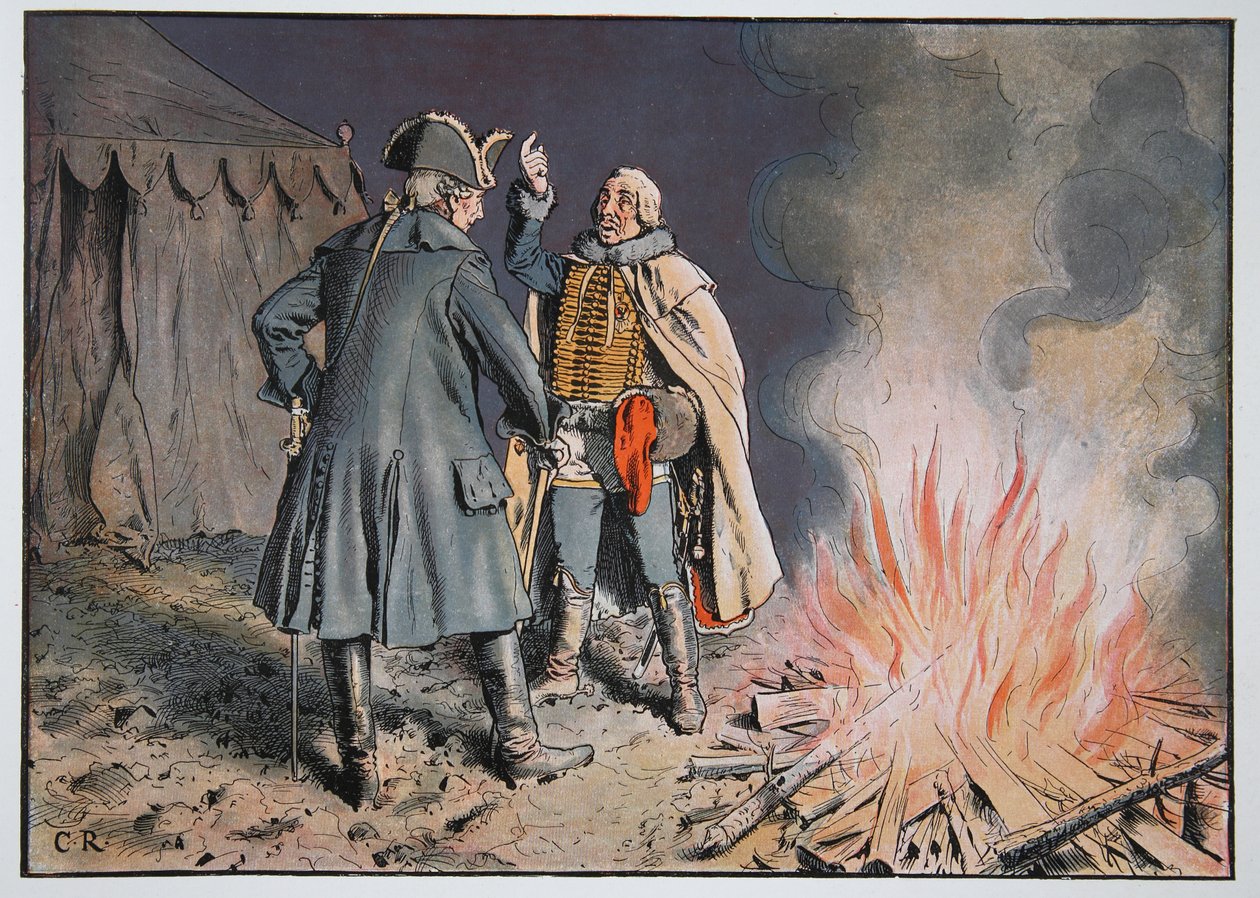 1761年9月、バンゼルヴィッツの野営地で 作： カール・ロシュリング