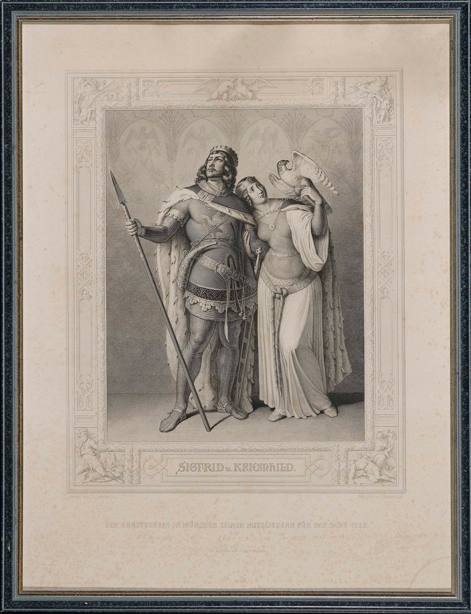 Nibelungenlied。ジークフリートとクリエムヒルト、1860年。 作： カールアーノルドゴンゼンバッハ