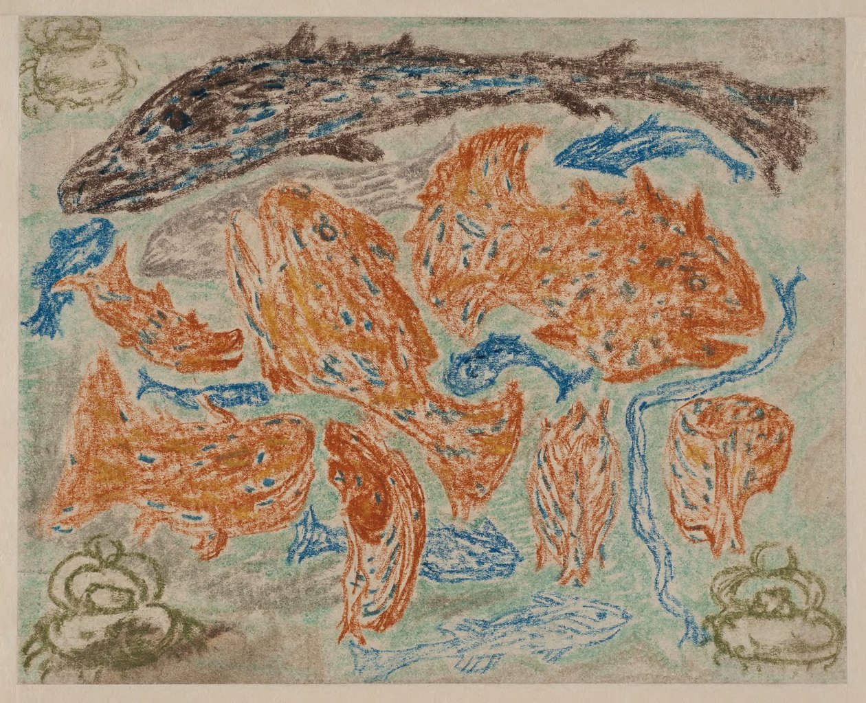 Gelbe Fische und blaue Krabben 作： カール・フレドリック・ヒル