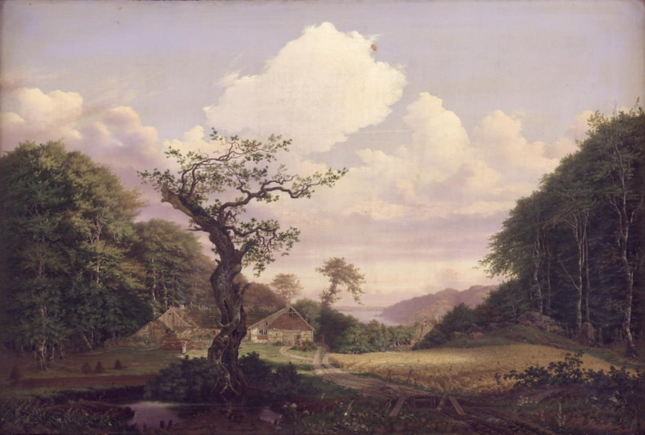 Hørsholm近くのSjælsøを望む風景 作： Carl Georg Scheuermann