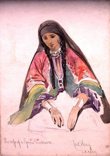 シリア人ベダウィーの妻 作： カール・ハーグ
