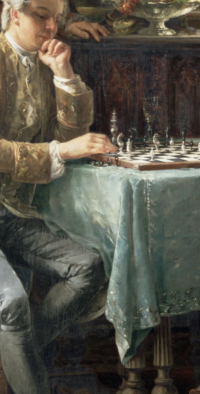 チェスプレーヤー、1887 作： カール・ハープファー
