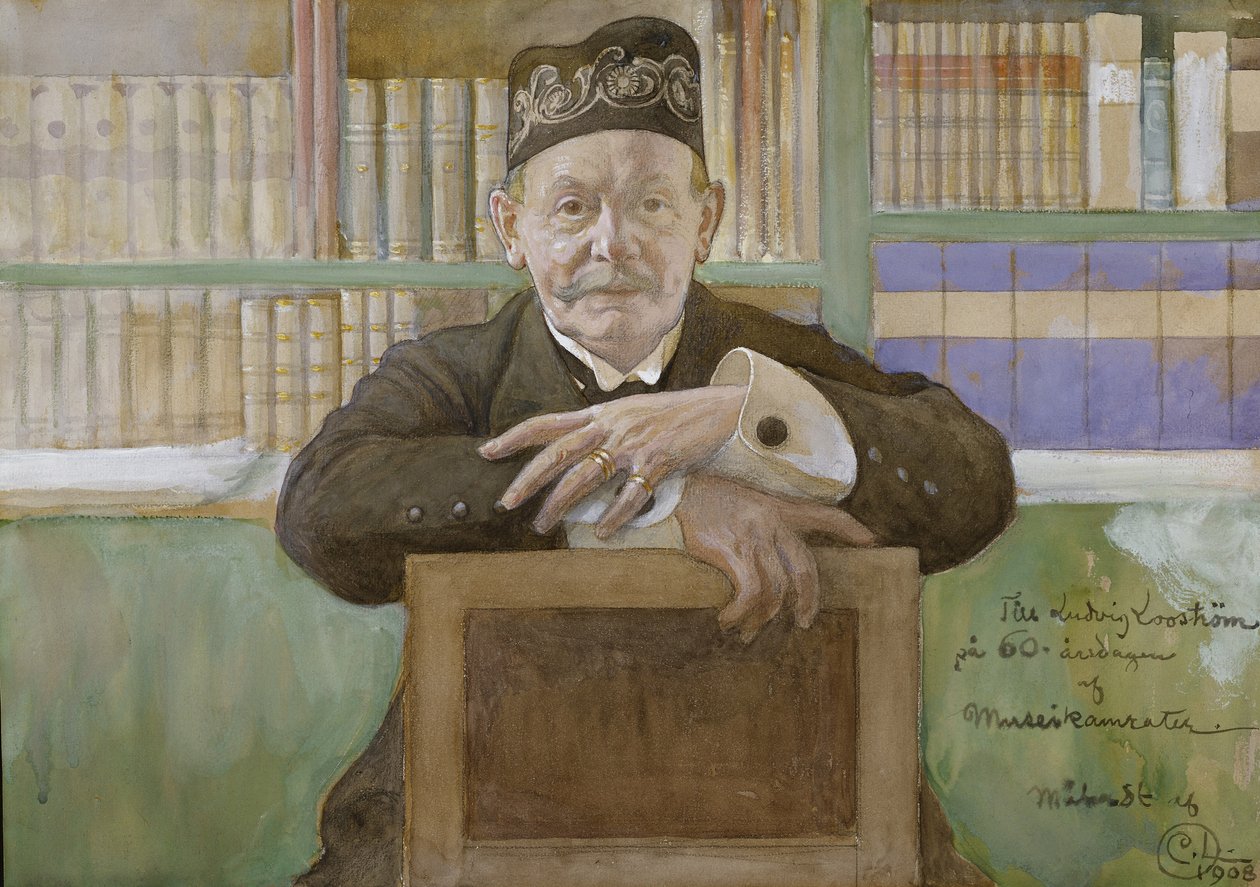 Ludvig Loostrom、1908（紙にトイレ） 作： カール・ラーソン