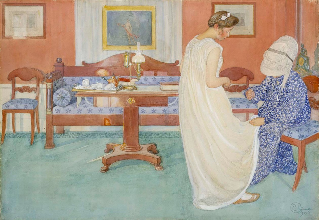 ブライズメイド、1908年。 作： カール・ラーソン
