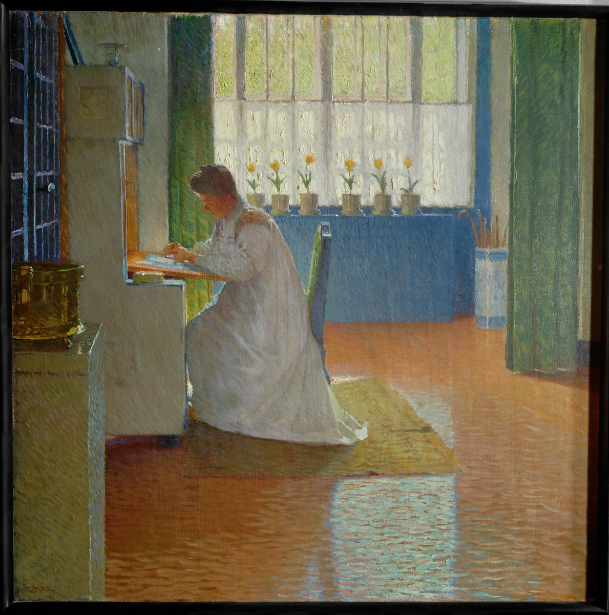 私のリビングルーム（キャンバスに描く） 作： カール・モル