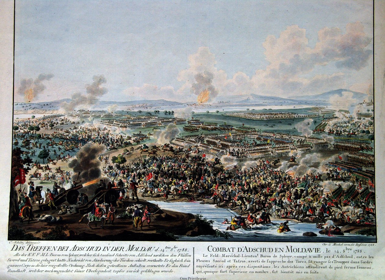 カール・シュッツ - 1788年8月14日、モルダヴィでのアドシュッドとの戦闘 作： カール・シュッツ