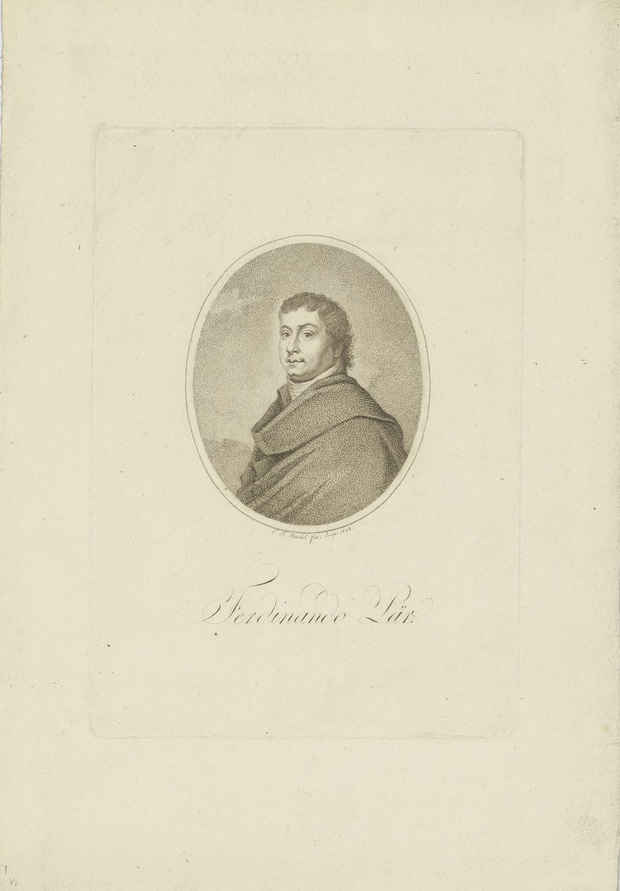 フェルディナンドパエルの肖像1771-1839、1802。 作： カール・トラウゴット・リーデル