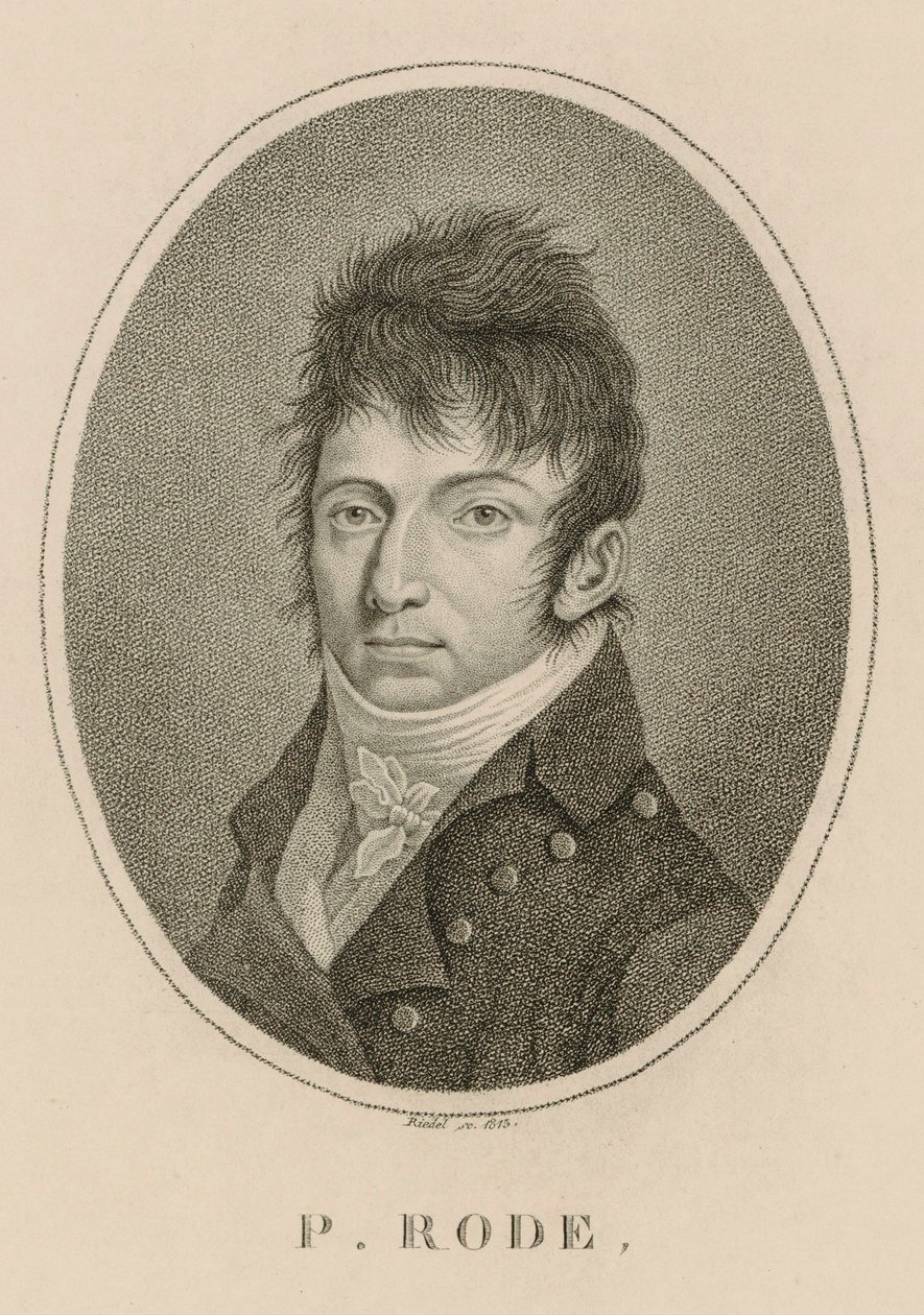 作曲家ピエール・ジャック・ジョセフ・ローデの肖像 1774-1830, 1813. 作： カール・トラウゴット・リーデル