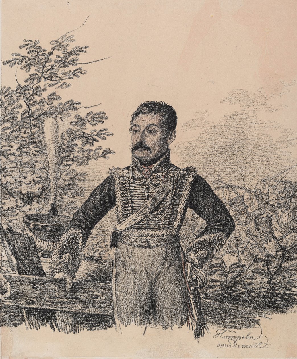 1820年代初頭のAkim Vasilyevich Duvanovの肖像。 作： カール・フォン・ハンペルン