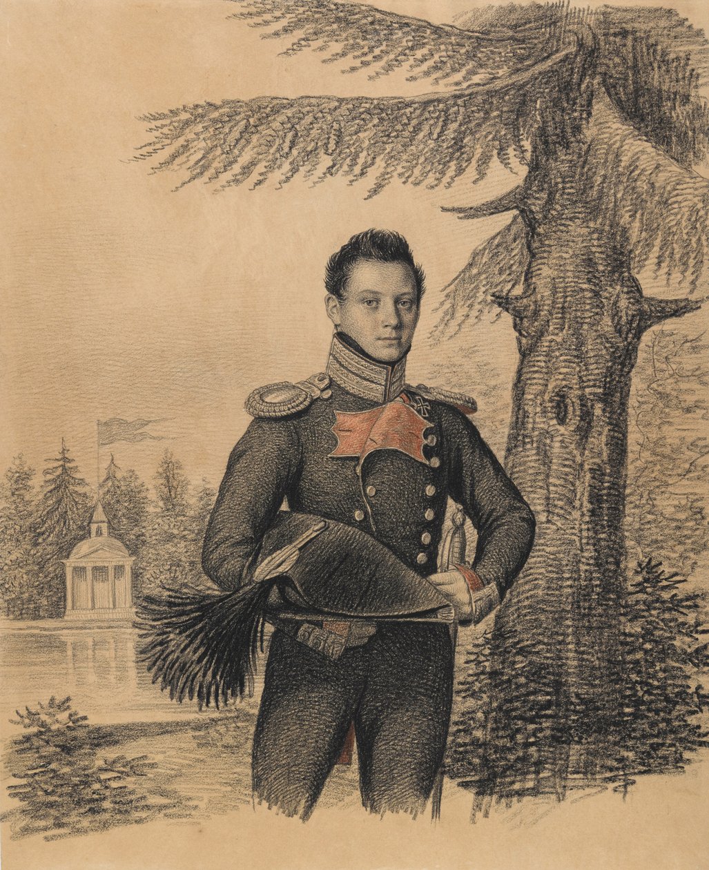 フョードルイヴァノビッチドルゴポロフ1792-1856、1820年代の肖像画。 作： カール・フォン・ハンペルン