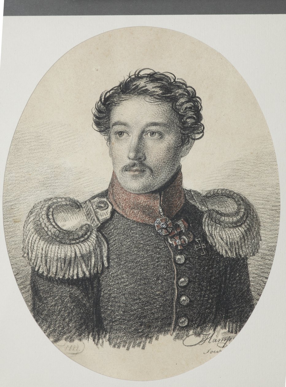 Nikolay Vasilyevich Khvostov 1793-1837、1822の肖像。 作： カール・フォン・ハンペルン