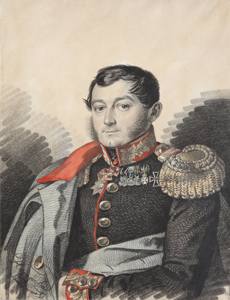 ピョートル・ニコラエヴィチ・イェルモロフ1787-1844、1820年代の肖像画。 作： カール・フォン・ハンペルン