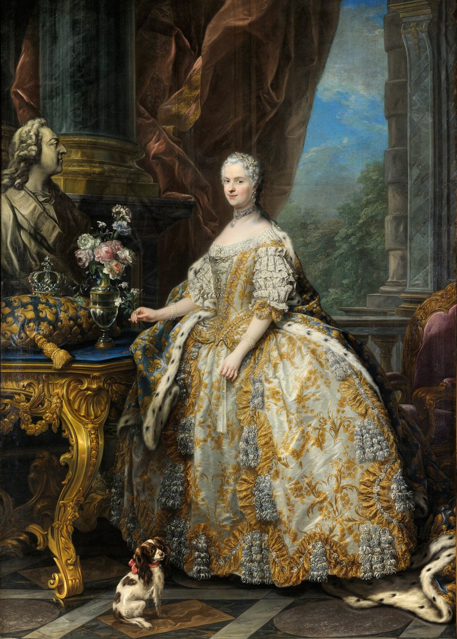 フランスの女王、マリー・レズチンスカ（1703-1768） 作： カール・ヴァン・ルー