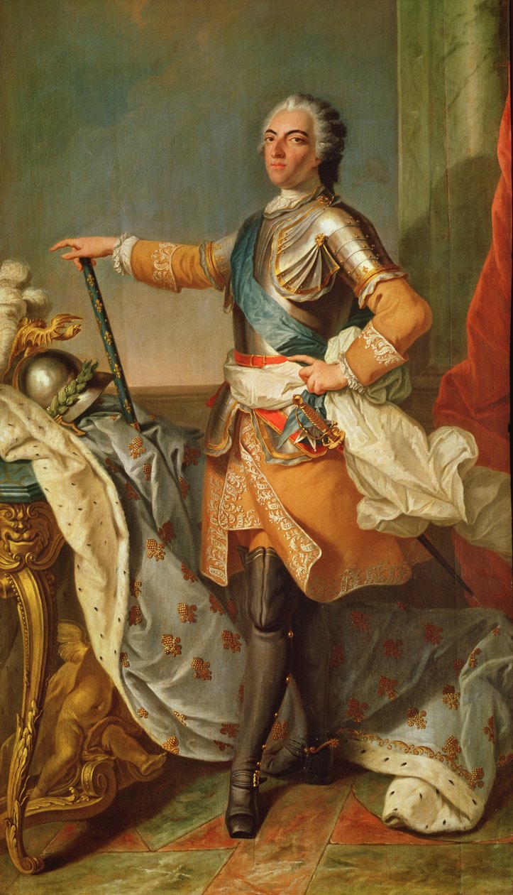 ルイ15世の肖像（1710-1774）、フランス国王とナバラ（1715-1774） 作： カール・ヴァン・ルー