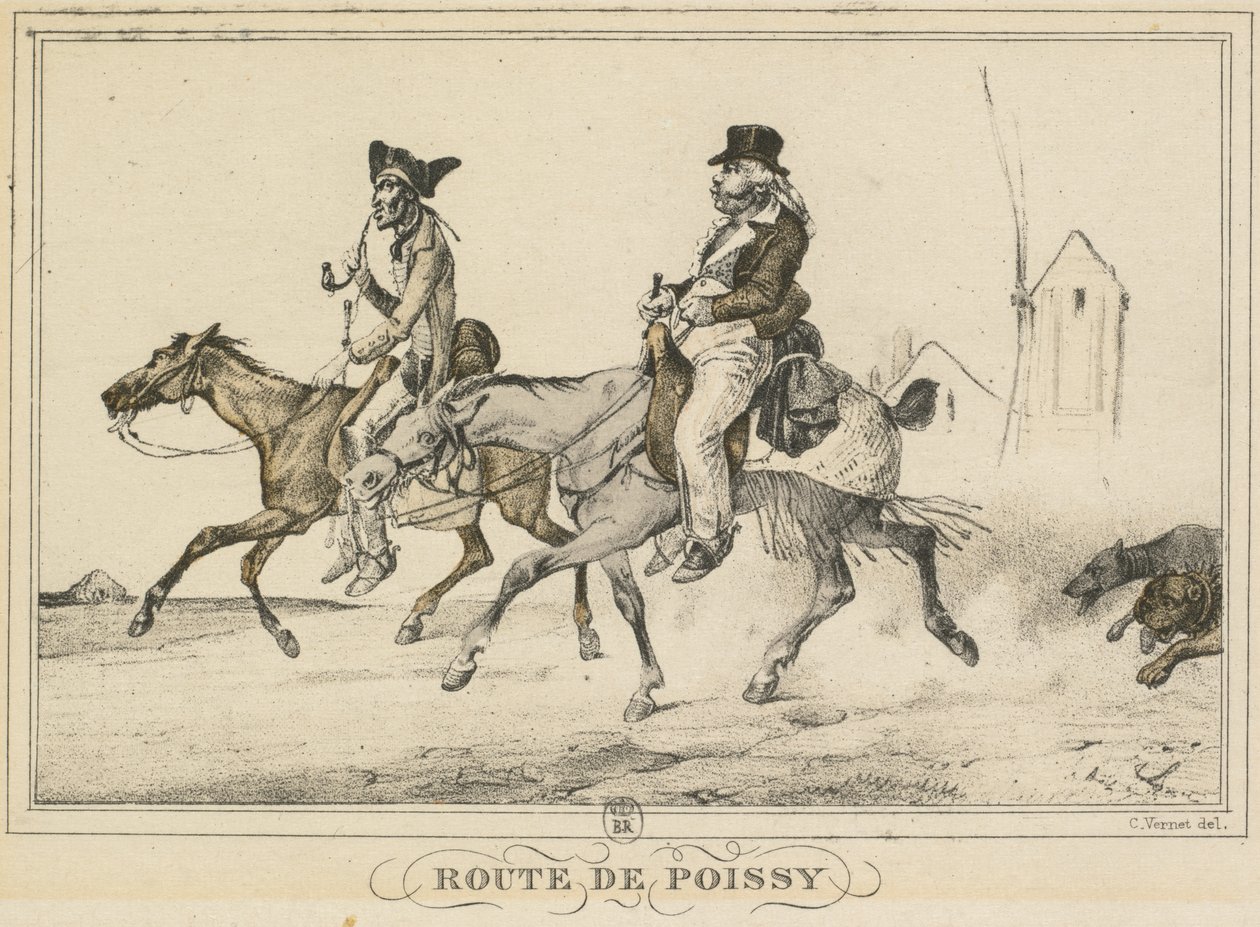 日常の風景、道と小道: Road to Poissy 作： カール・ヴェルネ