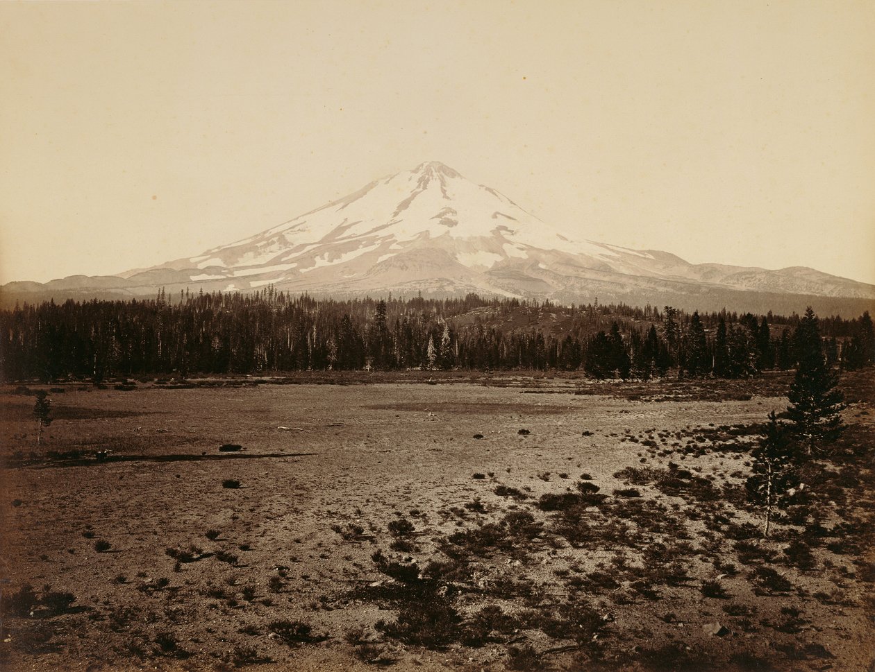 北から見たシャスタ山、カリフォルニア 作： カールトンワトキンス