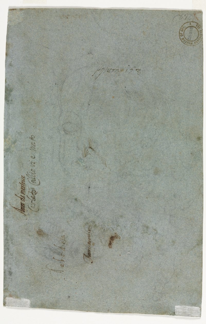 子供の頭のスケッチ、c。 1586年。 作： カルロ・カリアリ