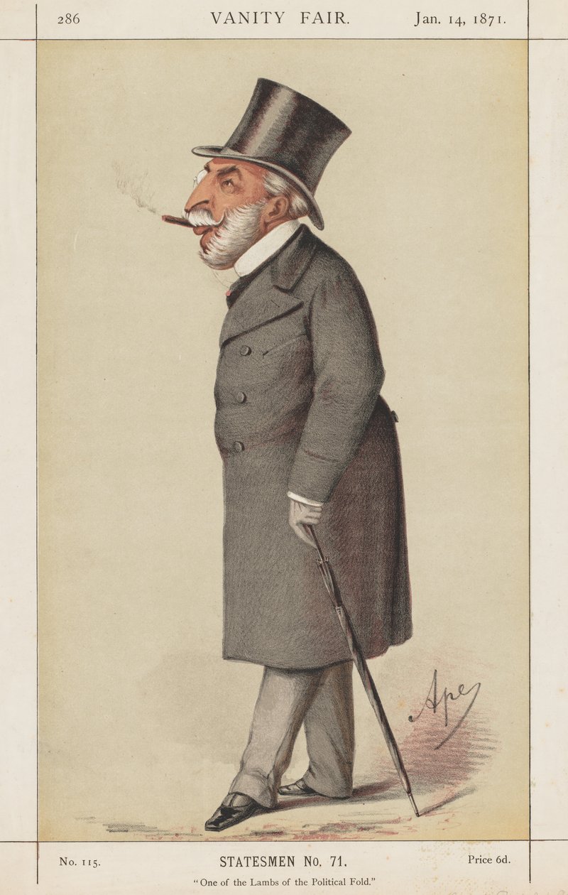 ヴァニティ・フェアStatesman, No.71 One of the Lambs of the Political Fold, 1871. 作： カルロ