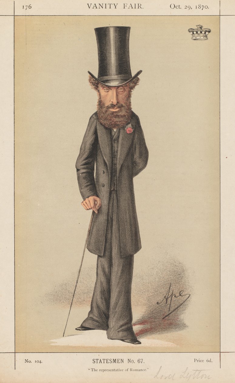 ヴァニティ・フェアStatesmen No.67 The representative of Romance, 1870. 作： カルロ
