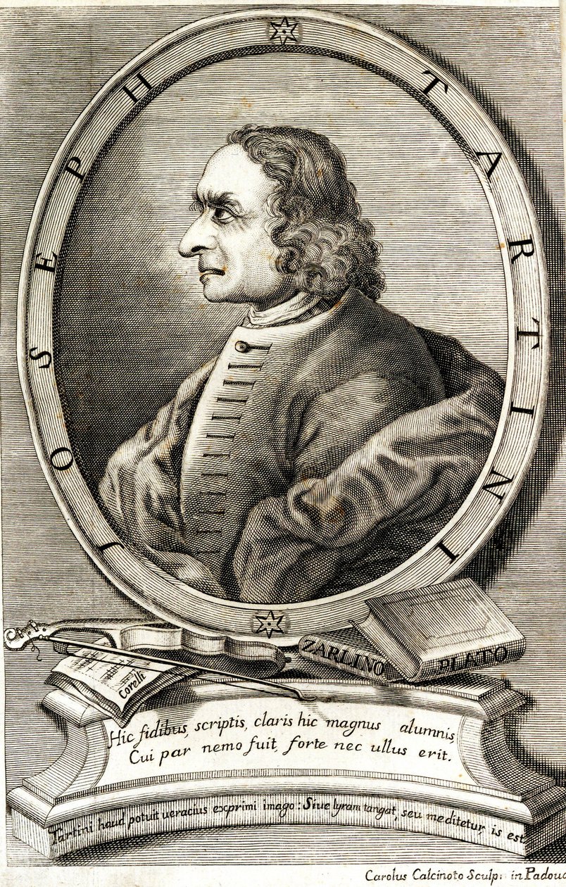ヴァイオリン奏者で作曲家のジュゼッペ・タルティーニの肖像 1692-1770、1760 年代初期。 作： カルロ・カルシノット