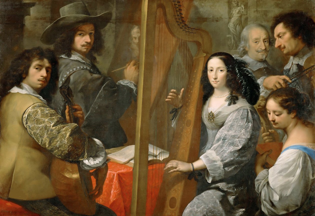 家族との自画像、c。 1650年。 作： カルロフランチェスコヌボローネ