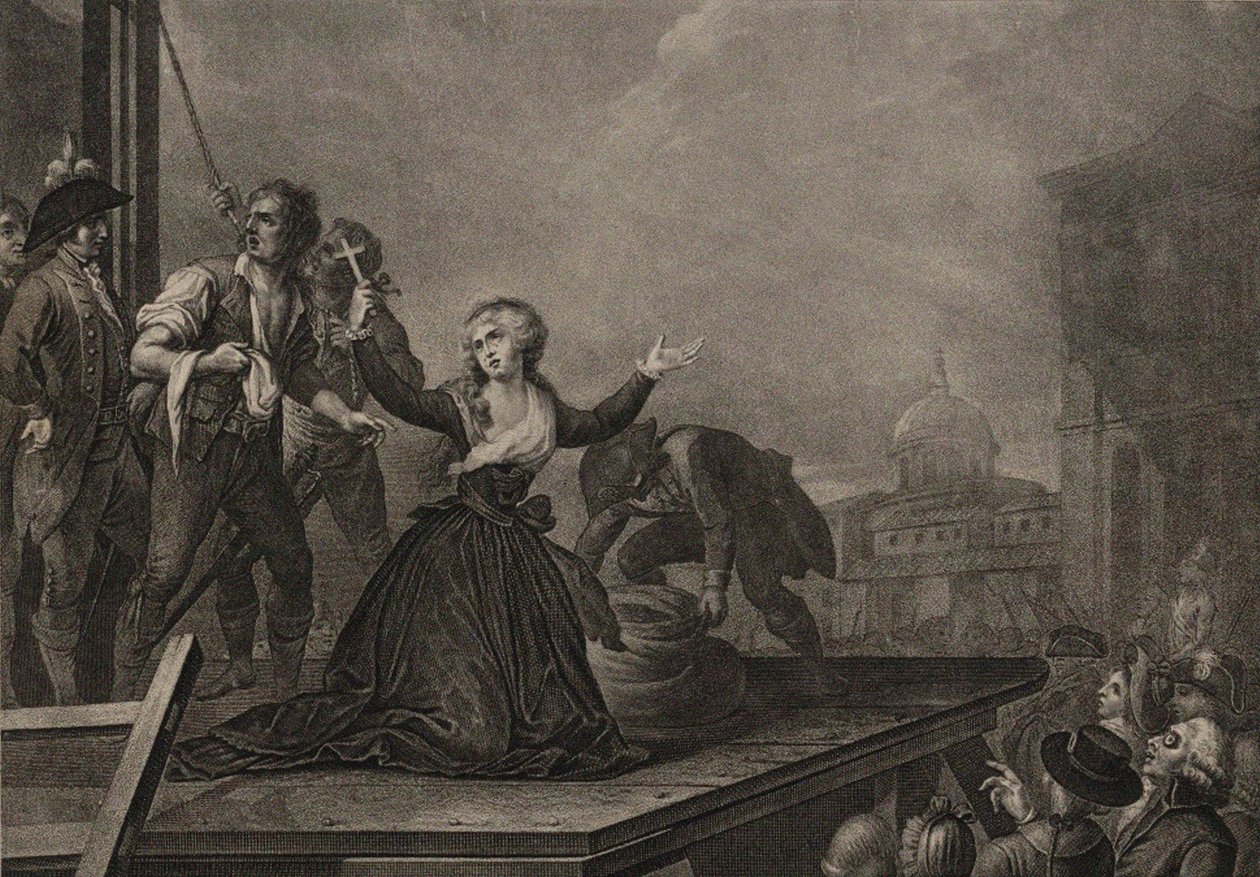 1794年5月10日のギロチン前の、王様の姉妹であるエリザベスドフランスマダムc。 1795 作： カルロラシニオ