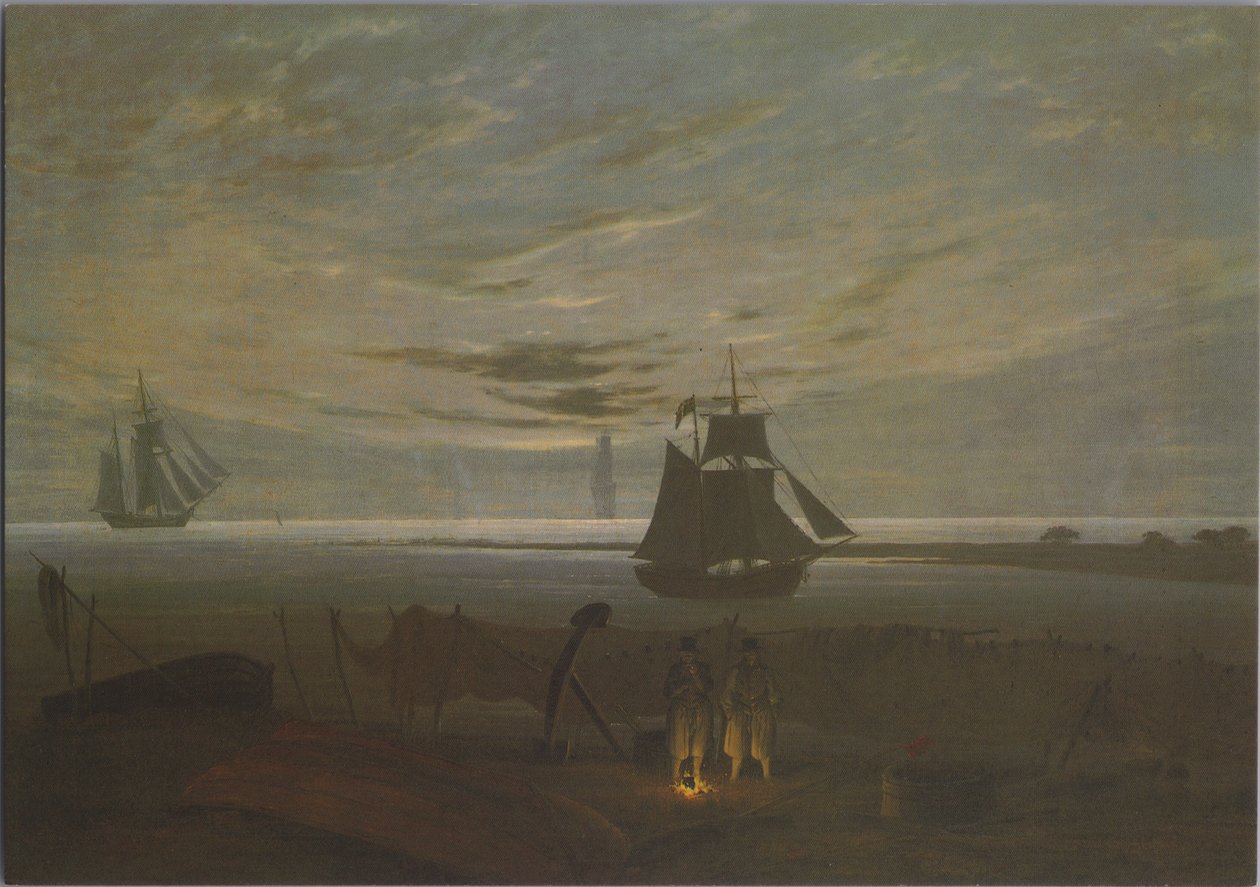 バルト海のビーチでの夕べ 作： カスパー・デイビッド・フリードリッヒ