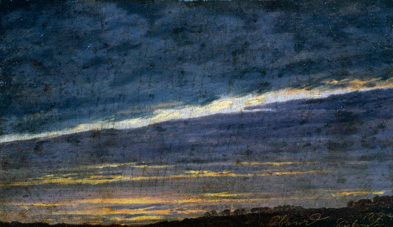 曇った夕方の空 作： カスパー・デイビッド・フリードリッヒ