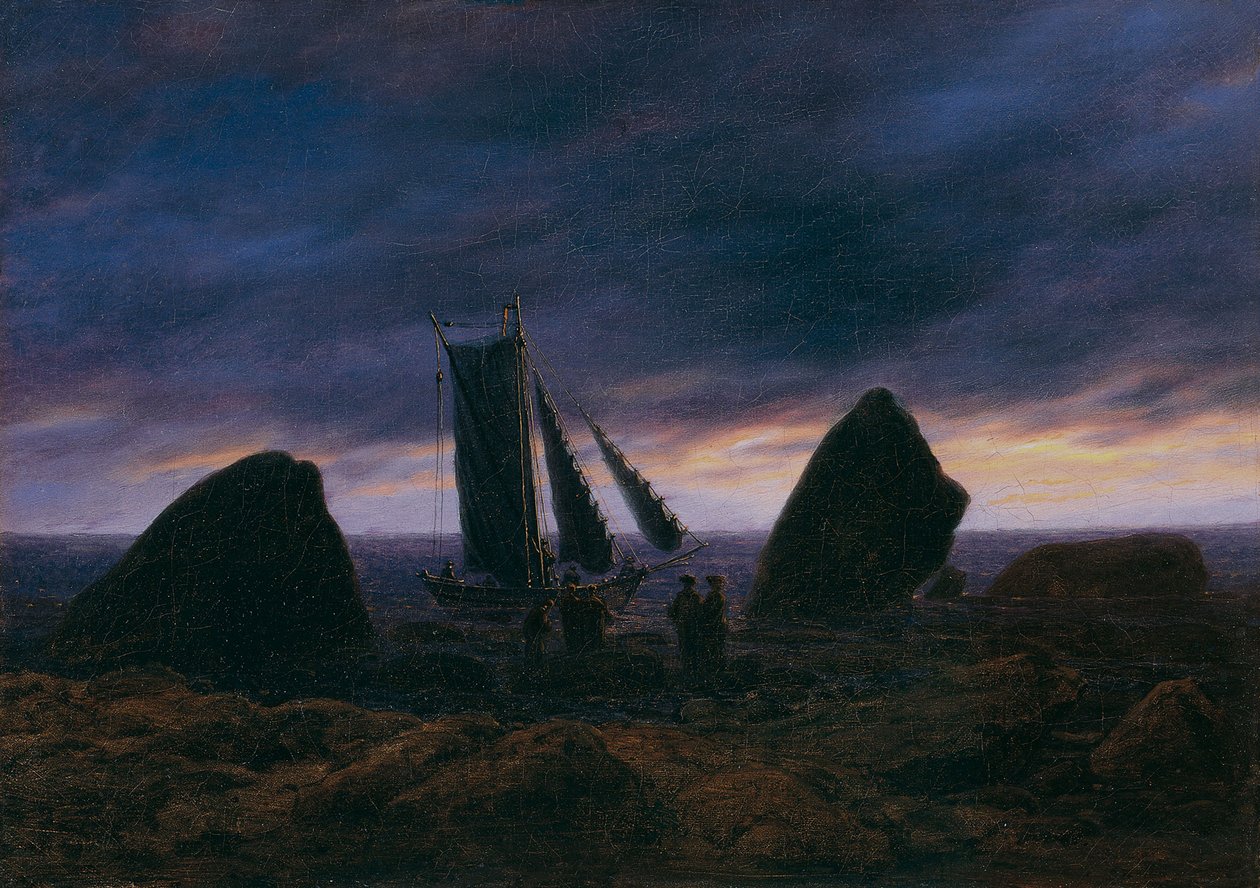 バルト海の漁船、c。 1830 作： カスパー・デイビッド・フリードリッヒ