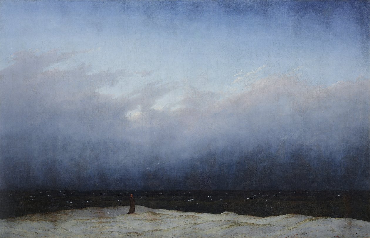 ドイツ語：Der Mönch am Meer 海辺の修道士 作： カスパー・デイビッド・フリードリッヒ