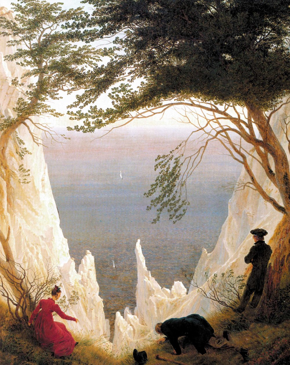 ドイツ語：Kreidefelsen auf Rügen リューゲンの白亜の断崖 作： カスパー・デイビッド・フリードリッヒ