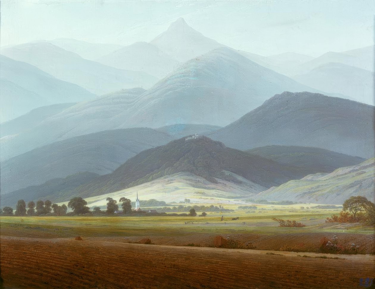 巨大な山の風景 作： カスパー・デイビッド・フリードリッヒ