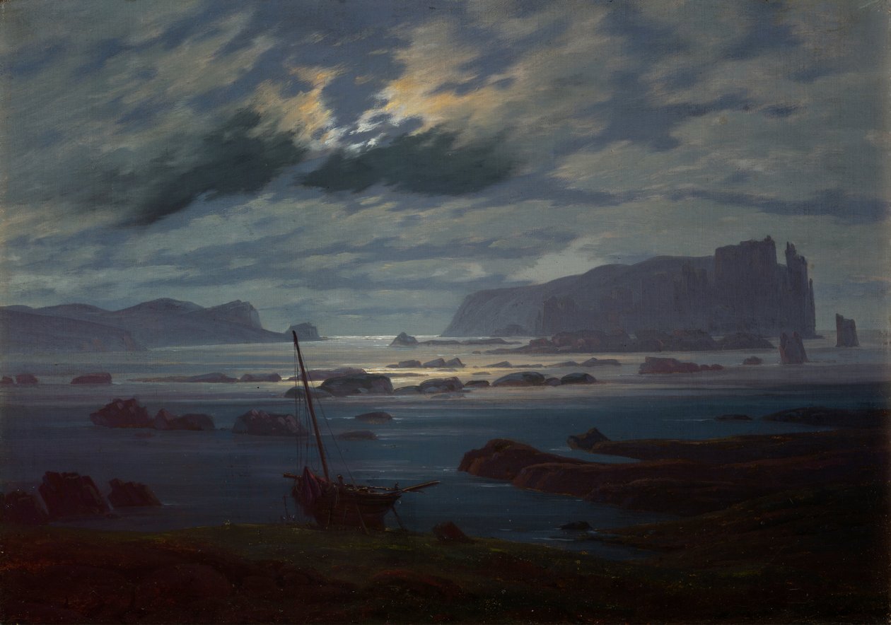 月明かりの下の北海、1823年から24年 作： カスパー・デイビッド・フリードリッヒ
