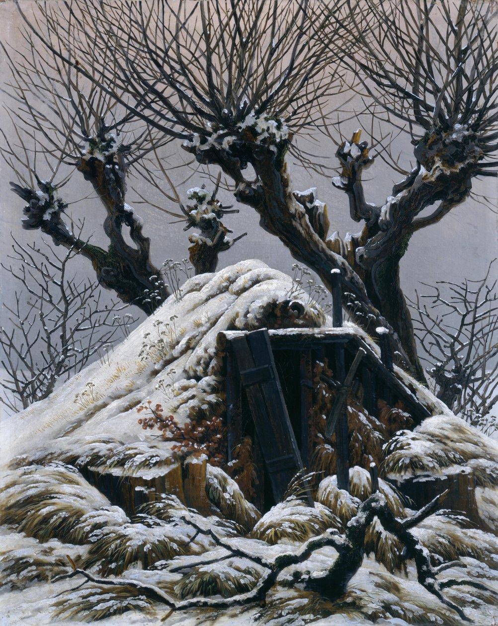 雪に覆われた山小屋 作： カスパー・デイビッド・フリードリッヒ