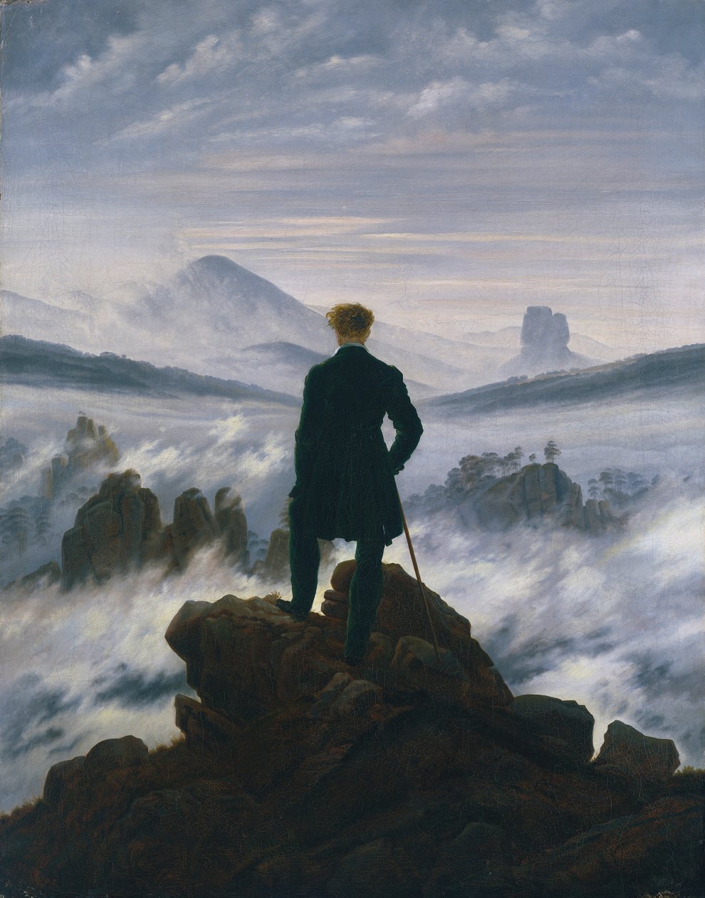 霧の海の上の放浪者c。 1817年。 作： カスパー・デイビッド・フリードリッヒ