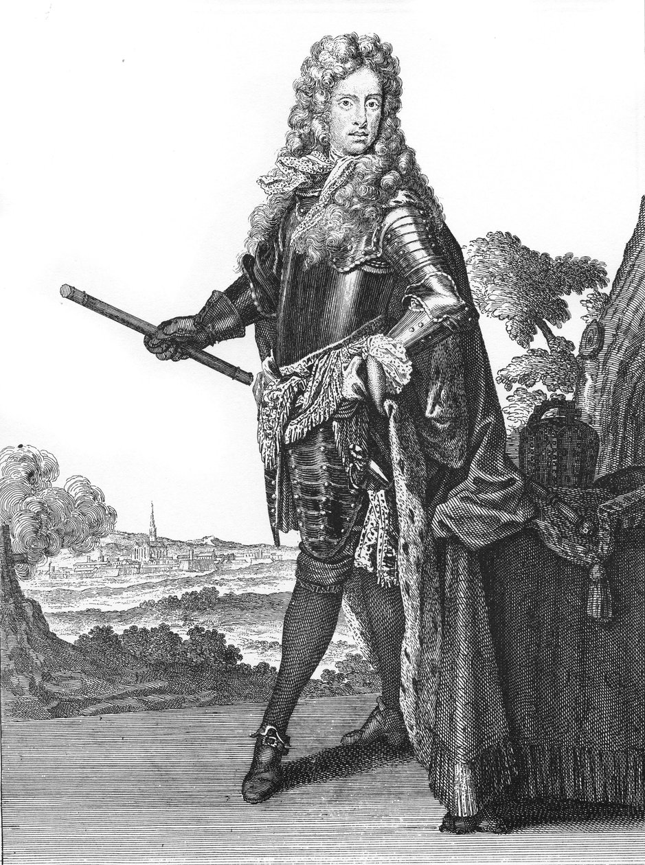 Joseph I, Holy Roman Emperor 1678-1711 - Portrait of Emperor Joseph I of Holy Empire (1678-1711), German Roman Emperor" I - drawings by Caspar Luyken - Engraved & Published by Christoph Weigel (Nuremberg 1703). 作： キャスパー・ルイケン