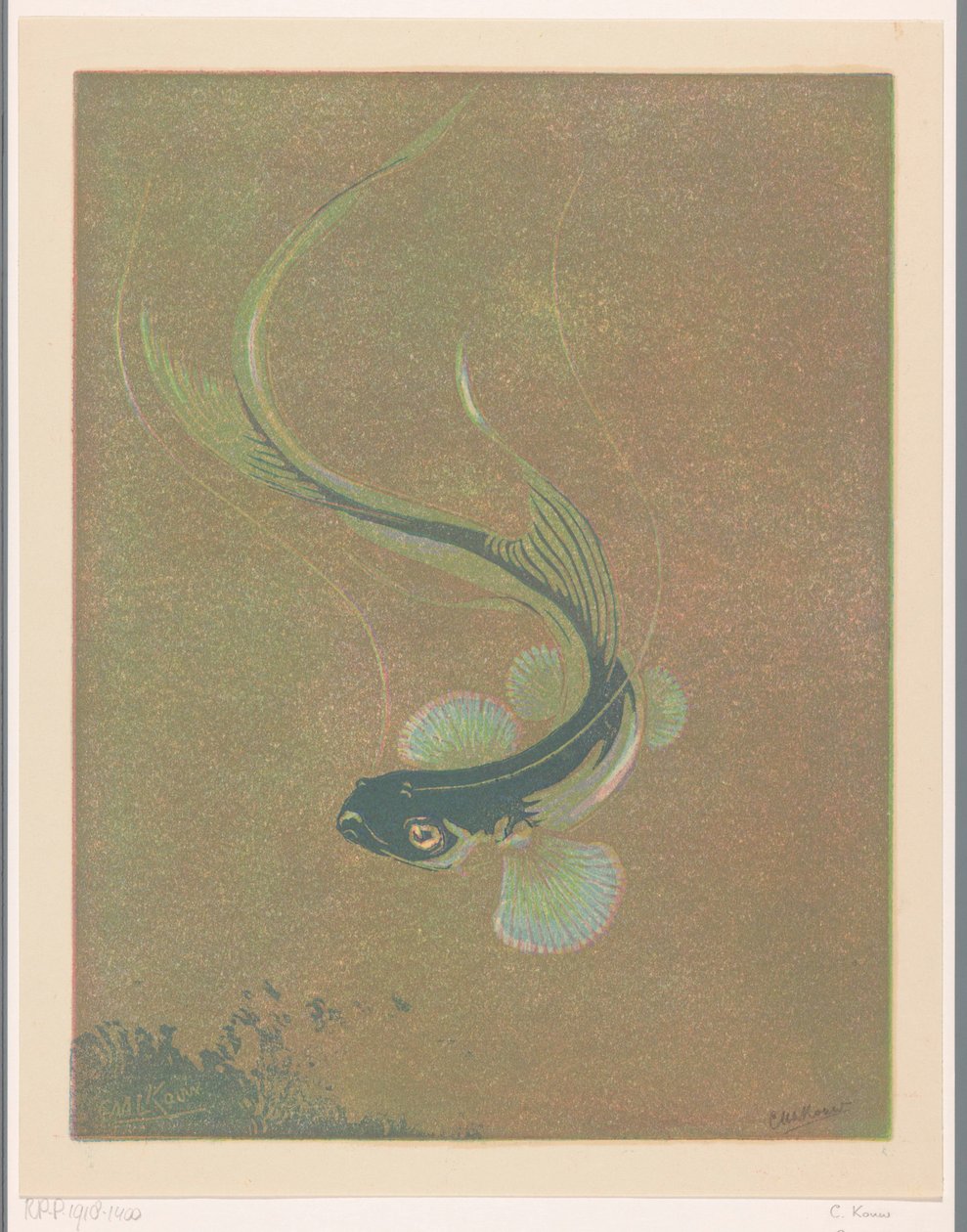 泳ぐ魚 泳ぐ魚（原題） 作： Casper ML Kouw（アーティストによる署名）