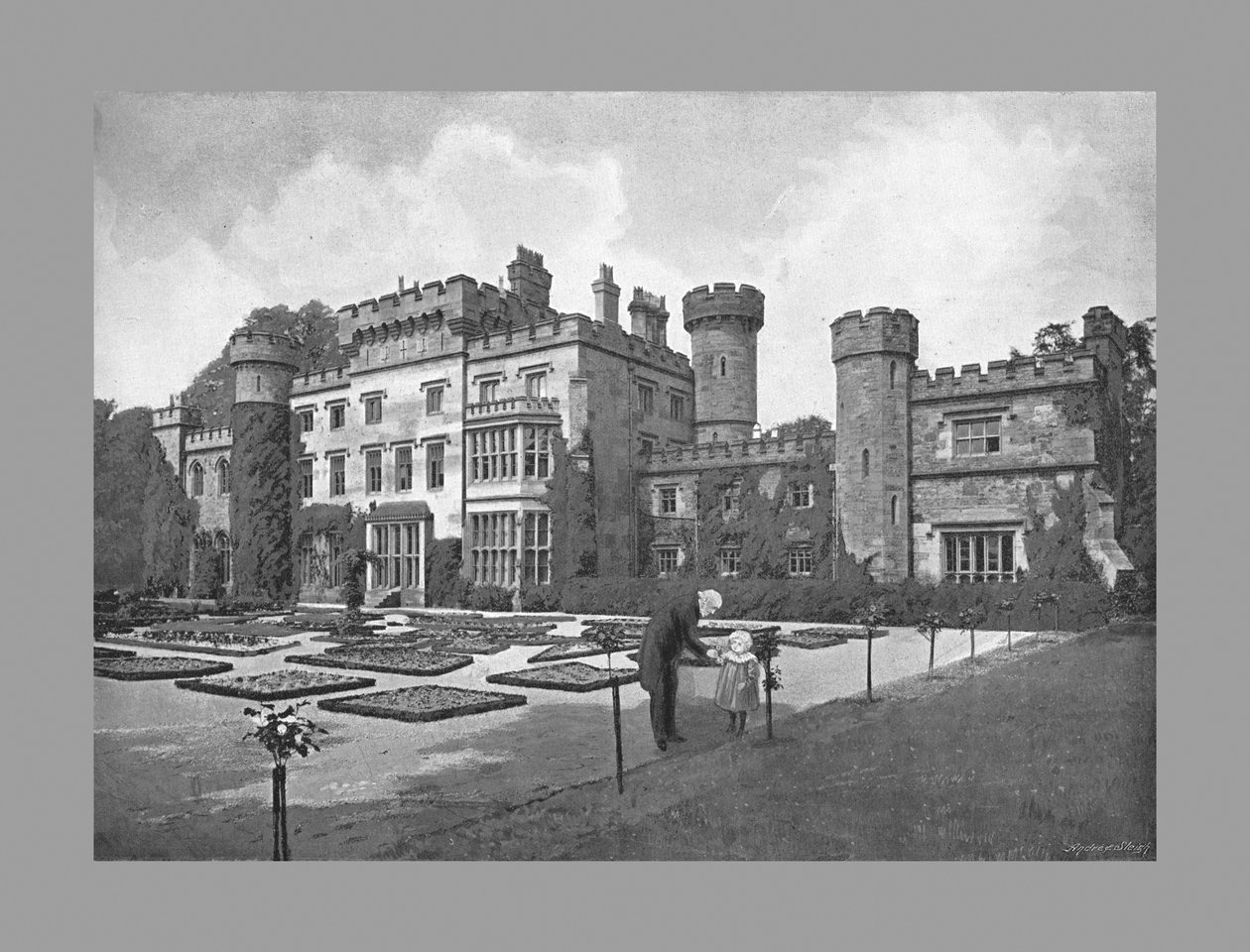 ハワーデン城、c1900 作： キャサロールとプリチャード