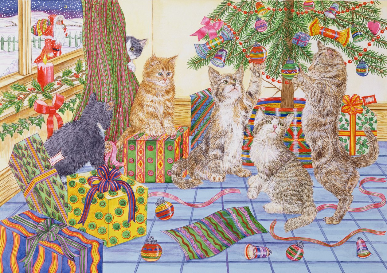 猫のクリスマス（紙にトイレ） 作： キャサリン・ブラッドベリー
