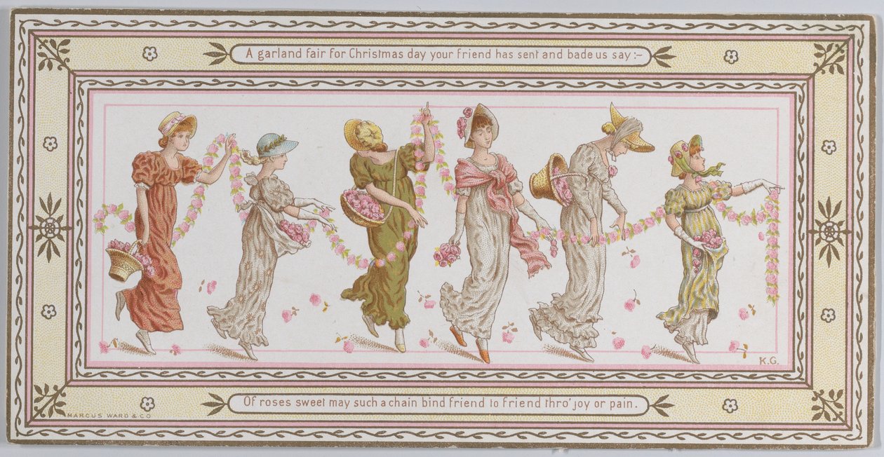 バレンタイン、1881年。 作： キャサリン・グリーナウェイ