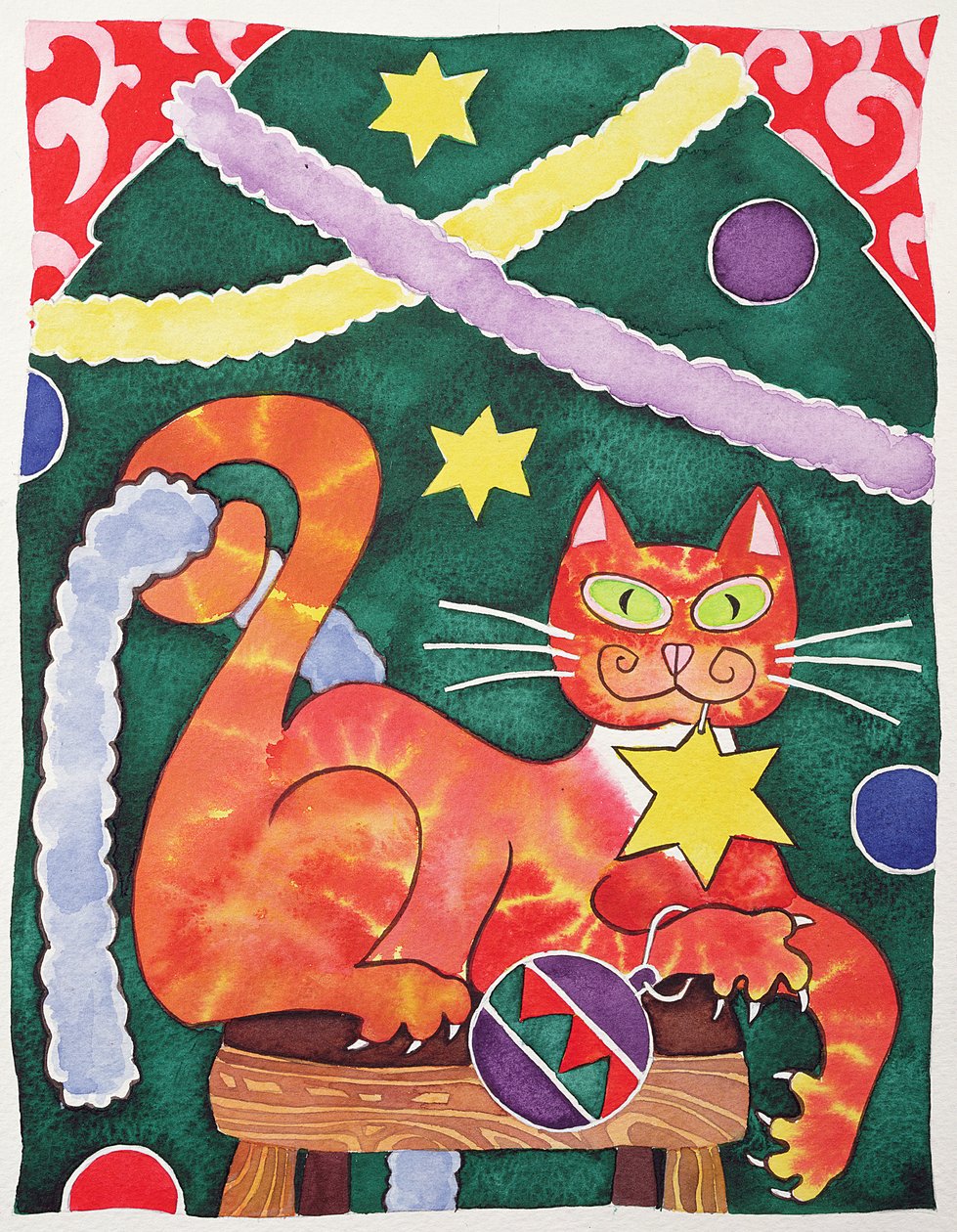クリスマス猫の装飾 作： キャシー・バクスター