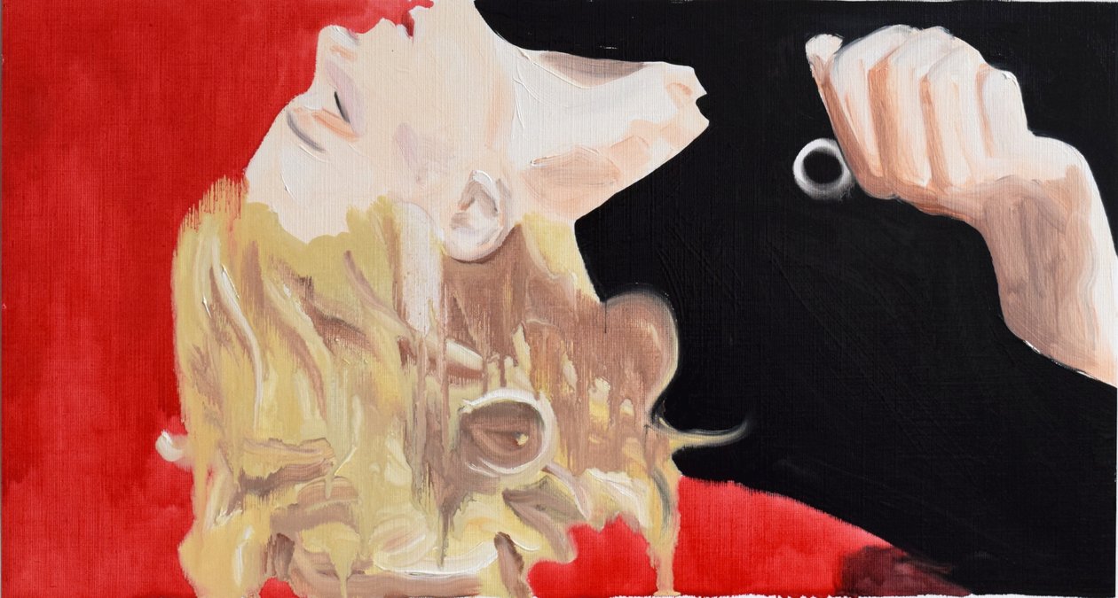 ゲーナ、2015年（紙に油彩） 作： キャシー・ロマックス