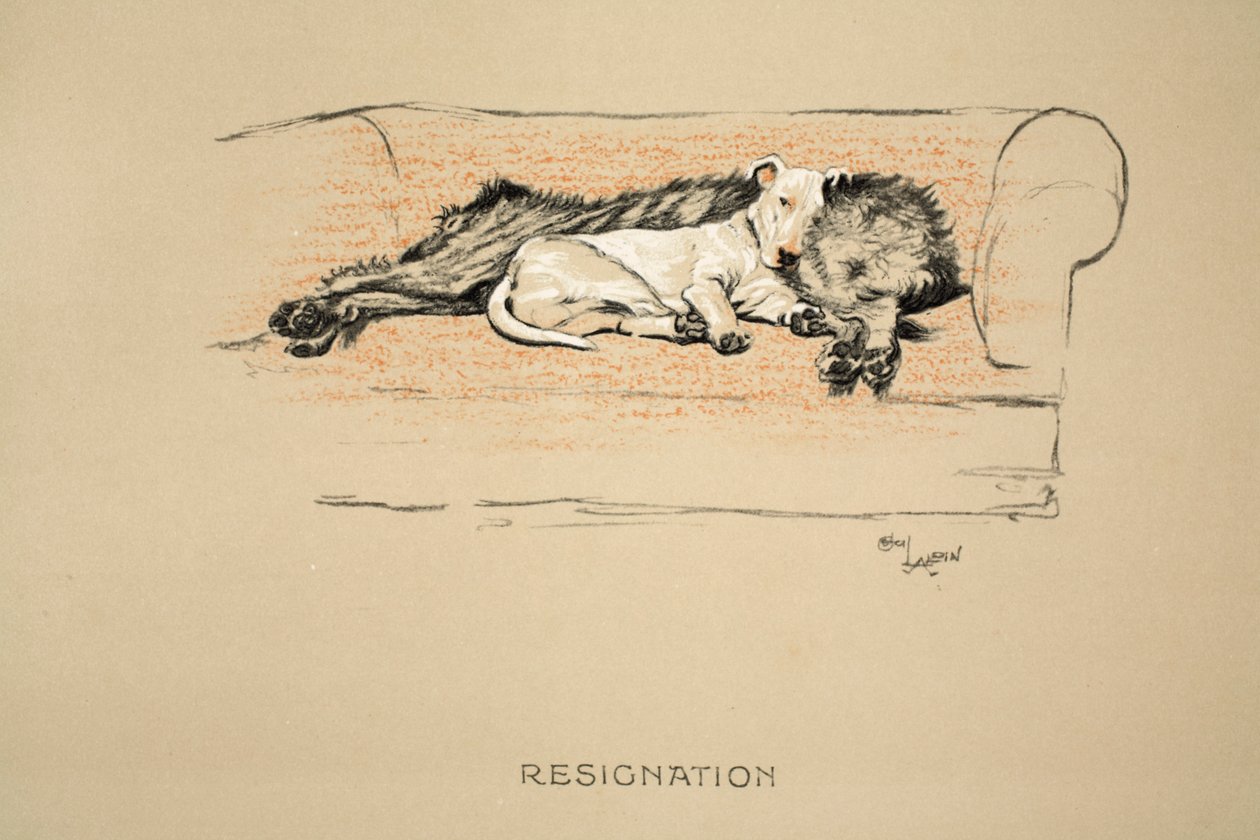 辞任、1930年、「眠るパートナー」の第1版、アルディン、セシルチャールズウィンザー（1870-1935）、エアとSpottiswoode Limited、チョークとチャコールが紙に出版 作： セシル・チャールズ・ウィンザー・アルディン