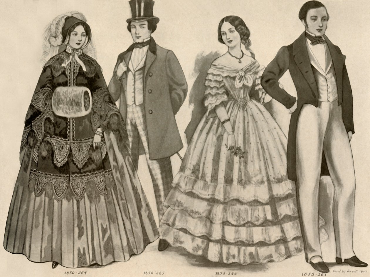 1850-1856、1907、1937年の服。 作： セシル・W・トラウト
